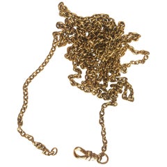 Antique 18 Carat Gold Longuard Necklace
