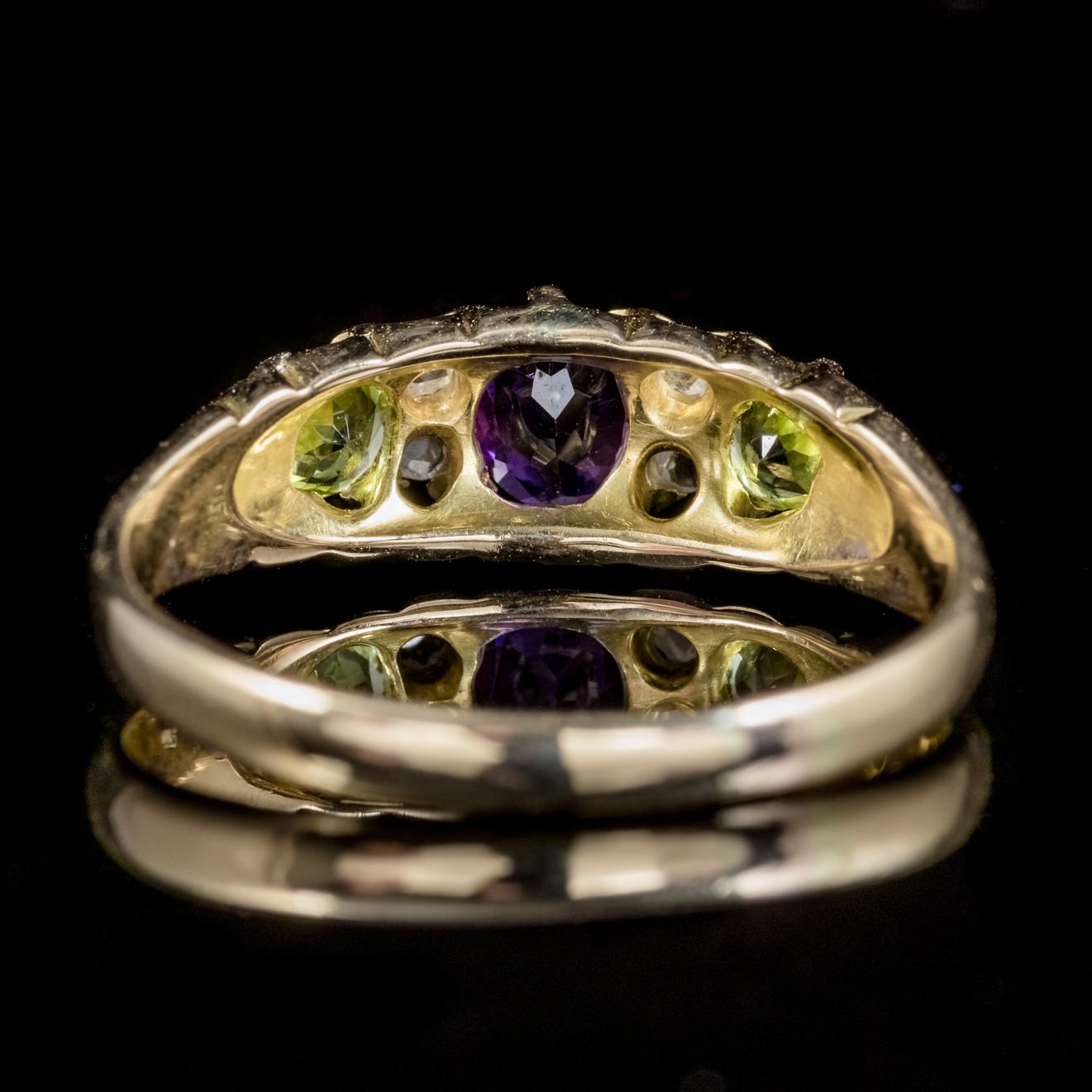 Antique 18 Carat Gold Victorian Suffragette Ring, circa 1900 In Excellent Condition In Lancaster, Lancashire