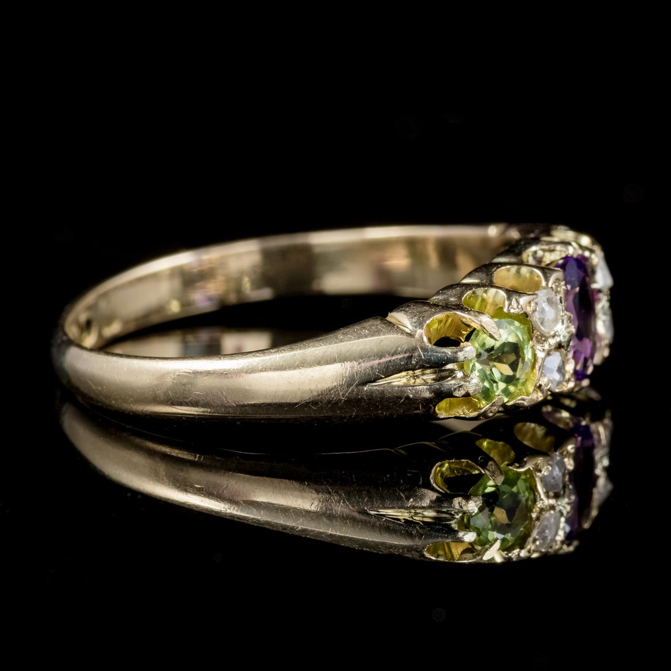 Women's Antique 18 Carat Gold Victorian Suffragette Ring, circa 1900