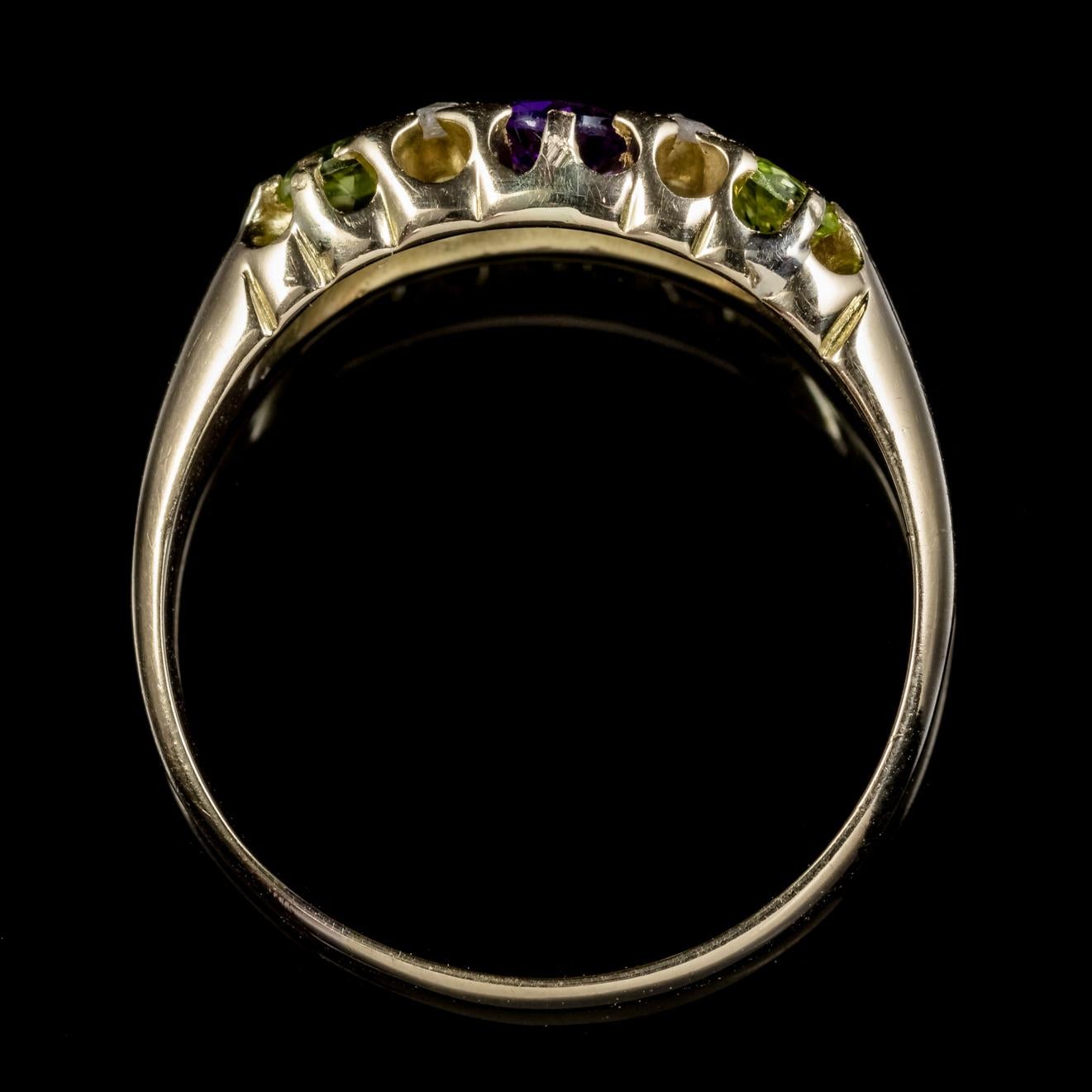 Antique 18 Carat Gold Victorian Suffragette Ring, circa 1900 2