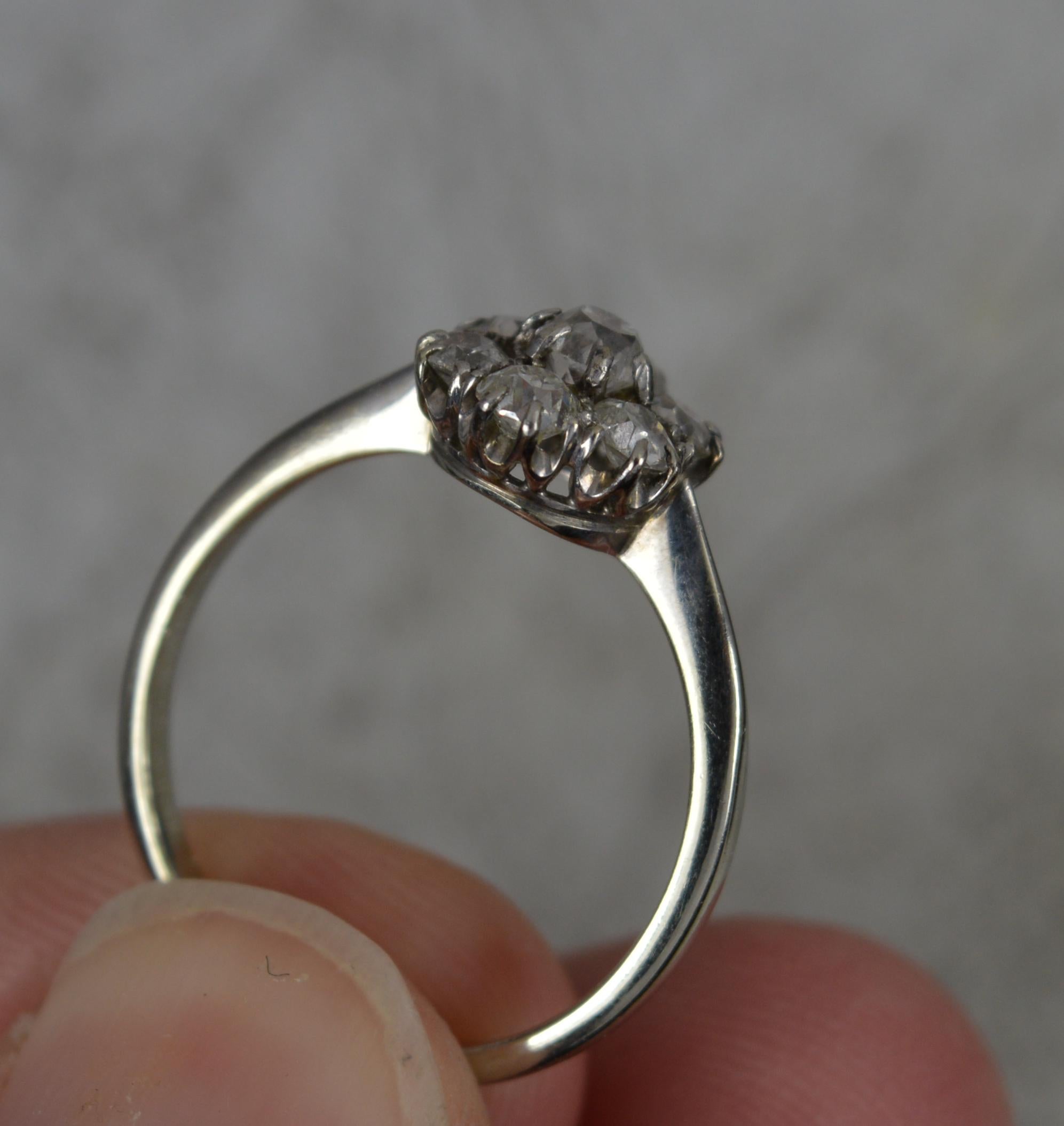 antique diamond daisy cluster ring