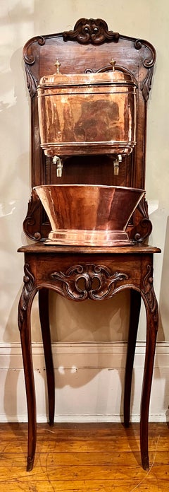 Antique 18th Century Carved Walnut Lavabo Stand Original