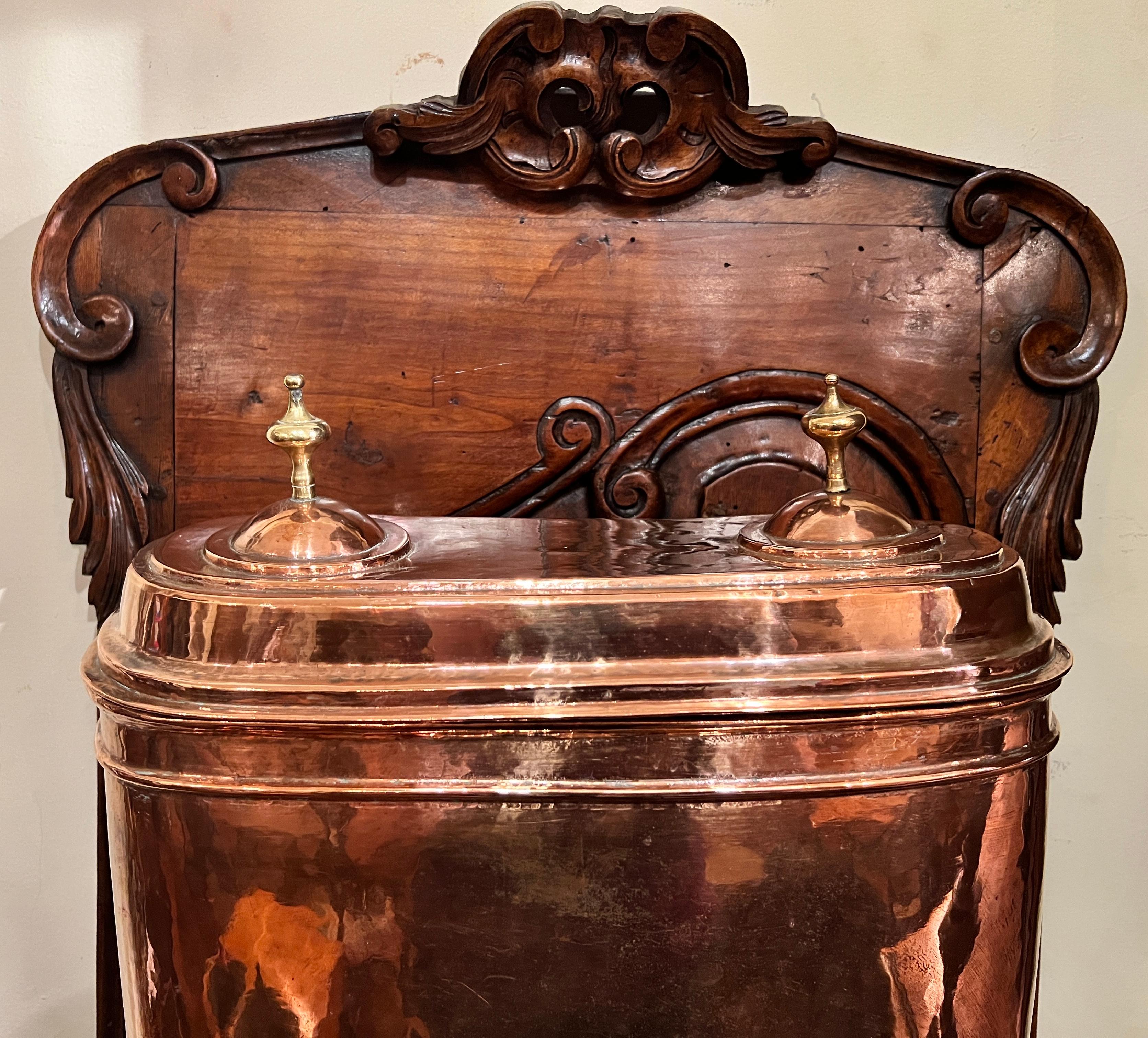 18th Century and Earlier Antique 18th Century Carved Walnut Lavabo Stand Original For Sale