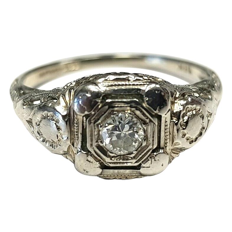 Antique 18 Karat Diamond Ring