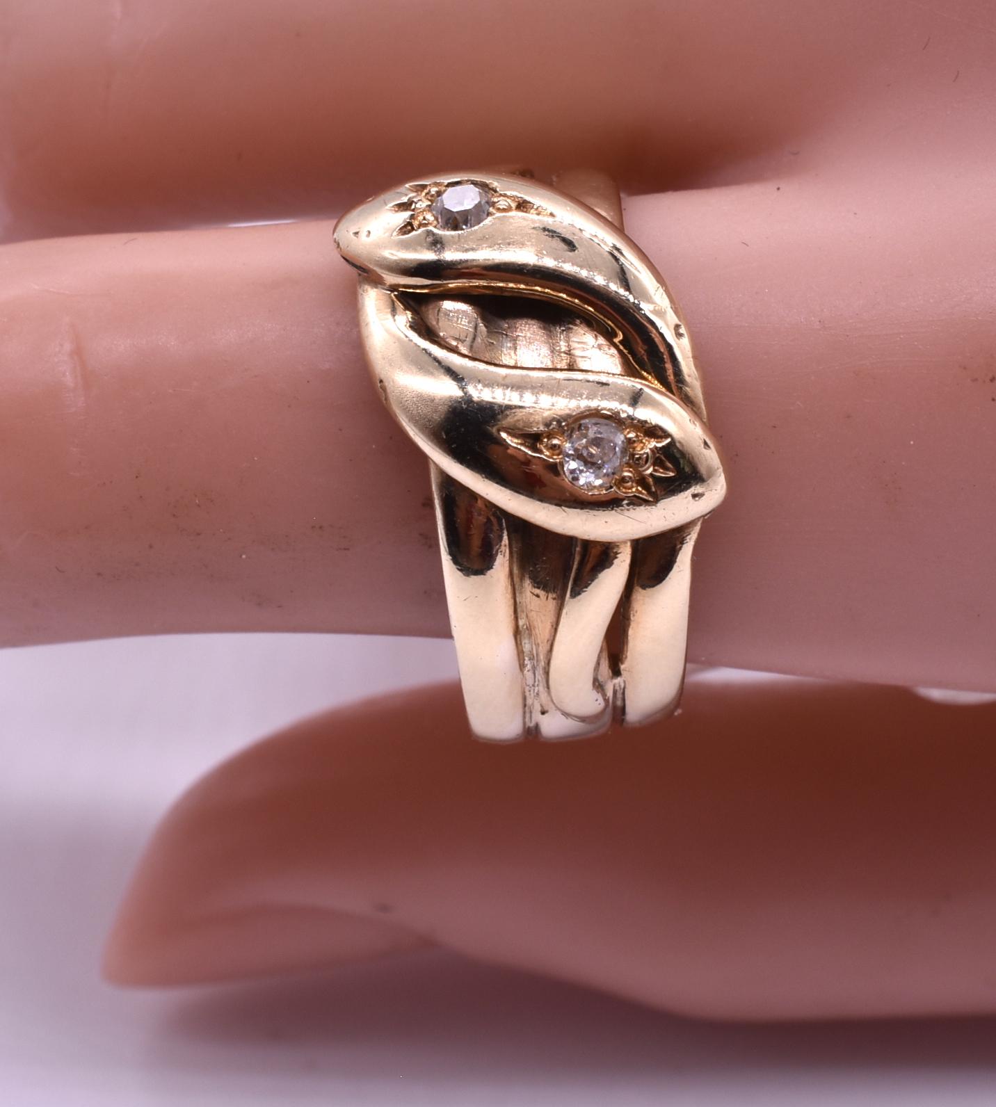 two headed snake ring