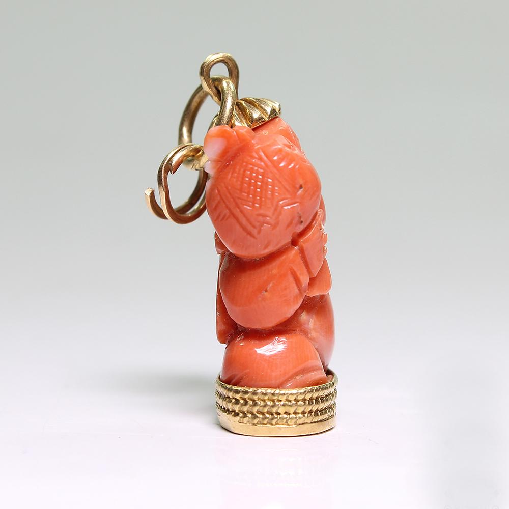 gold coral pendant