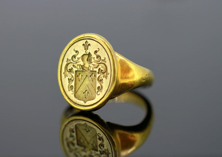 Antique 18 Karat Gold French Seal Ring, circa 1780 at 1stDibs | 18 ...