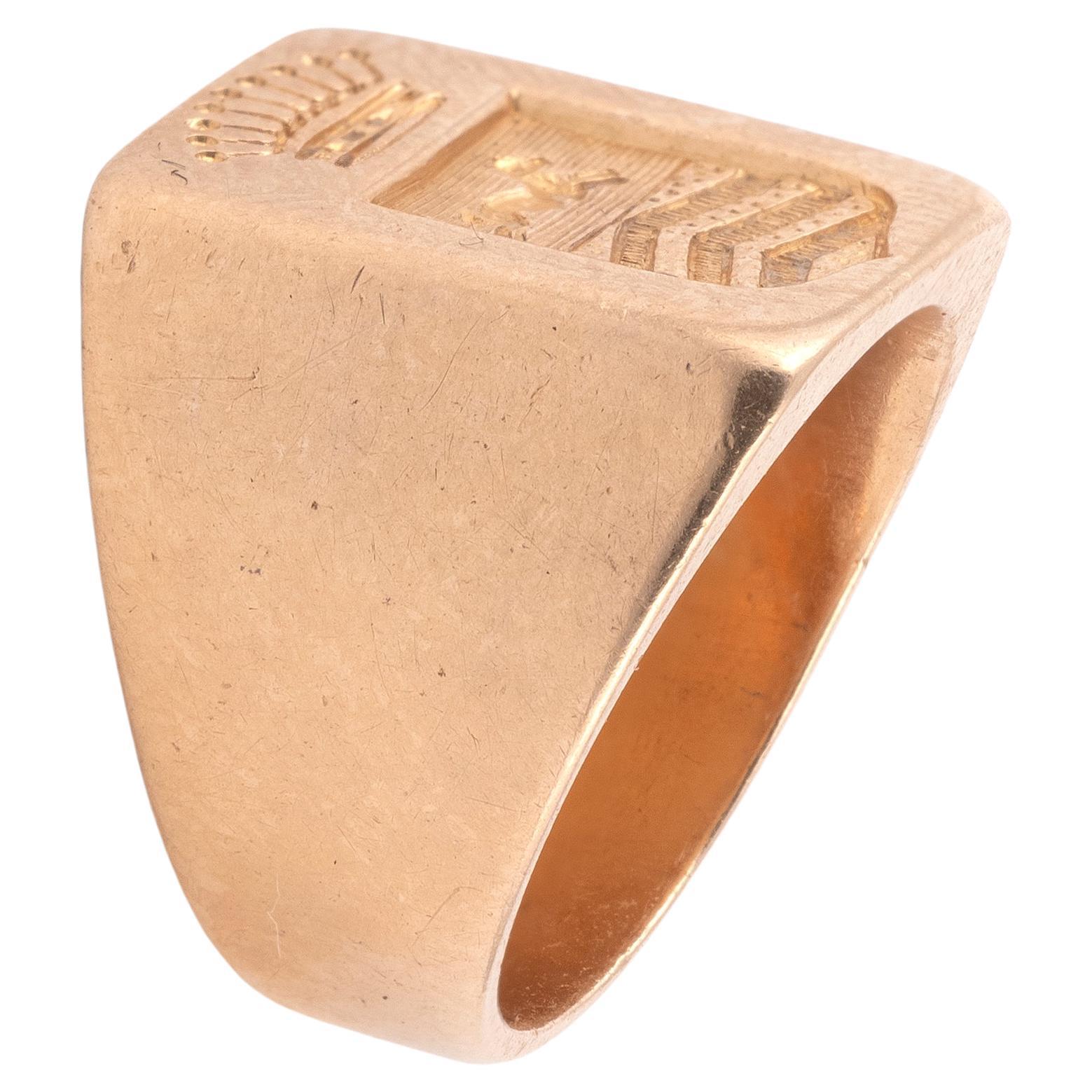 Napoleon III Antique 18 Karat Gold French Signet Ring