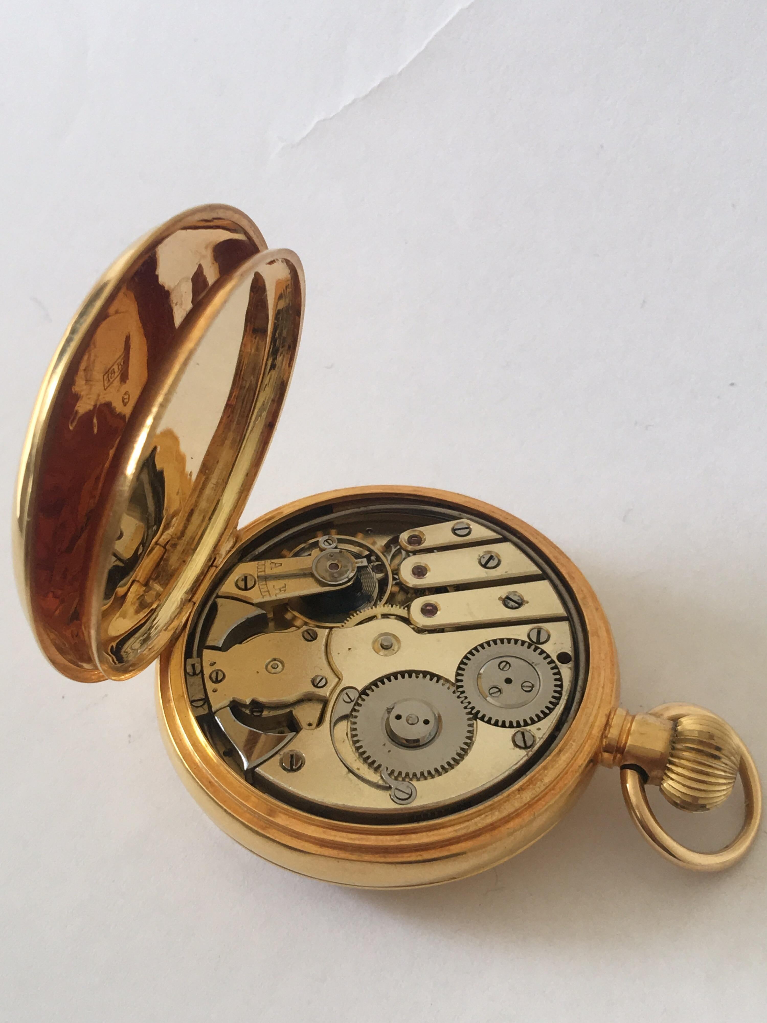 18k gold pocket watch