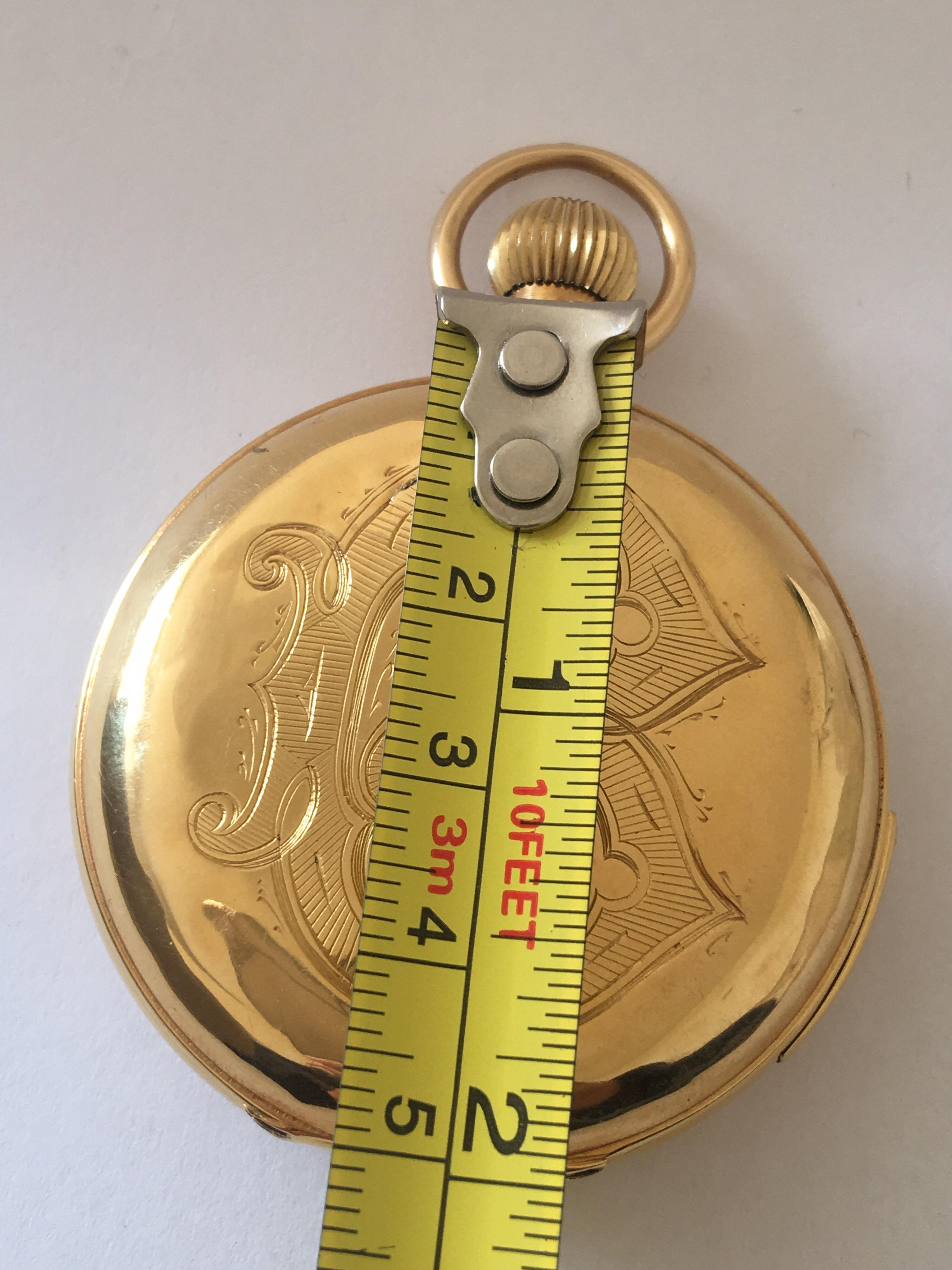 Women's or Men's Antique 18 Karat Gold Quarter Repeater Full Hunter Pocket Watch For Sale