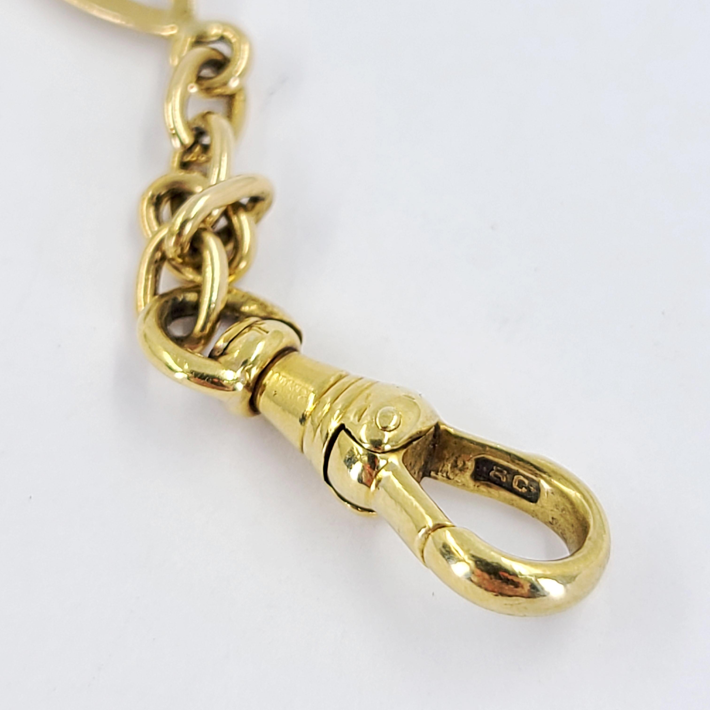 Old Mine Cut Antique 18 Karat Gold, Sapphire, & Diamond Watch Fob