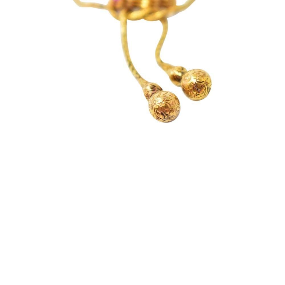 Women's or Men's Antique 18 Karat Gold Sapphire Opal Rope Knot Necklace, circa 1790