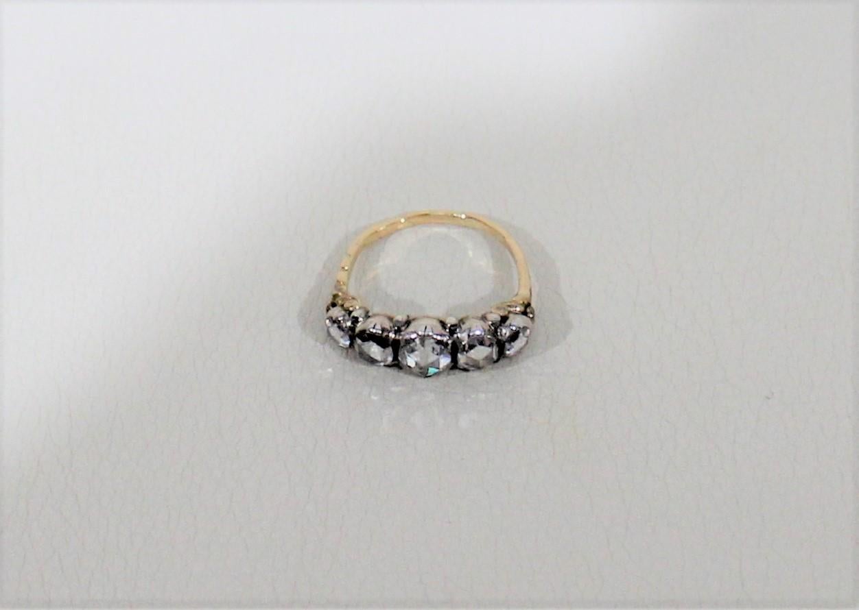 Antique 18-Karat Ladies Gold and Diamond Ring In Good Condition For Sale In Hamilton, Ontario