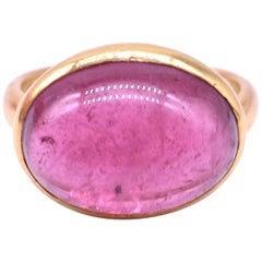 Antique 18 Karat Pink Tourmaline Ring