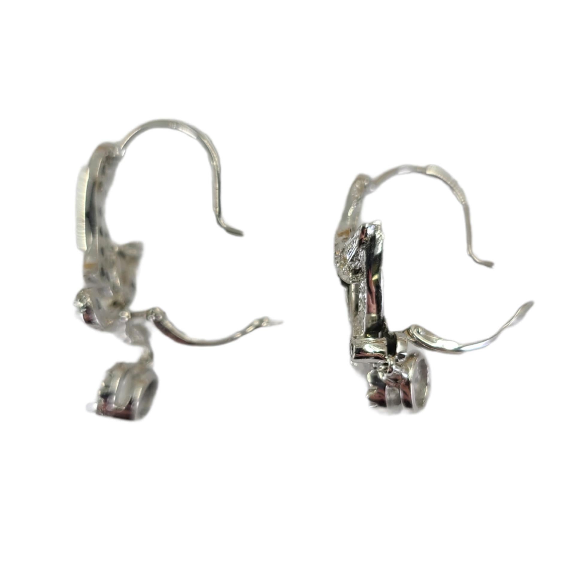 antique white gold earrings