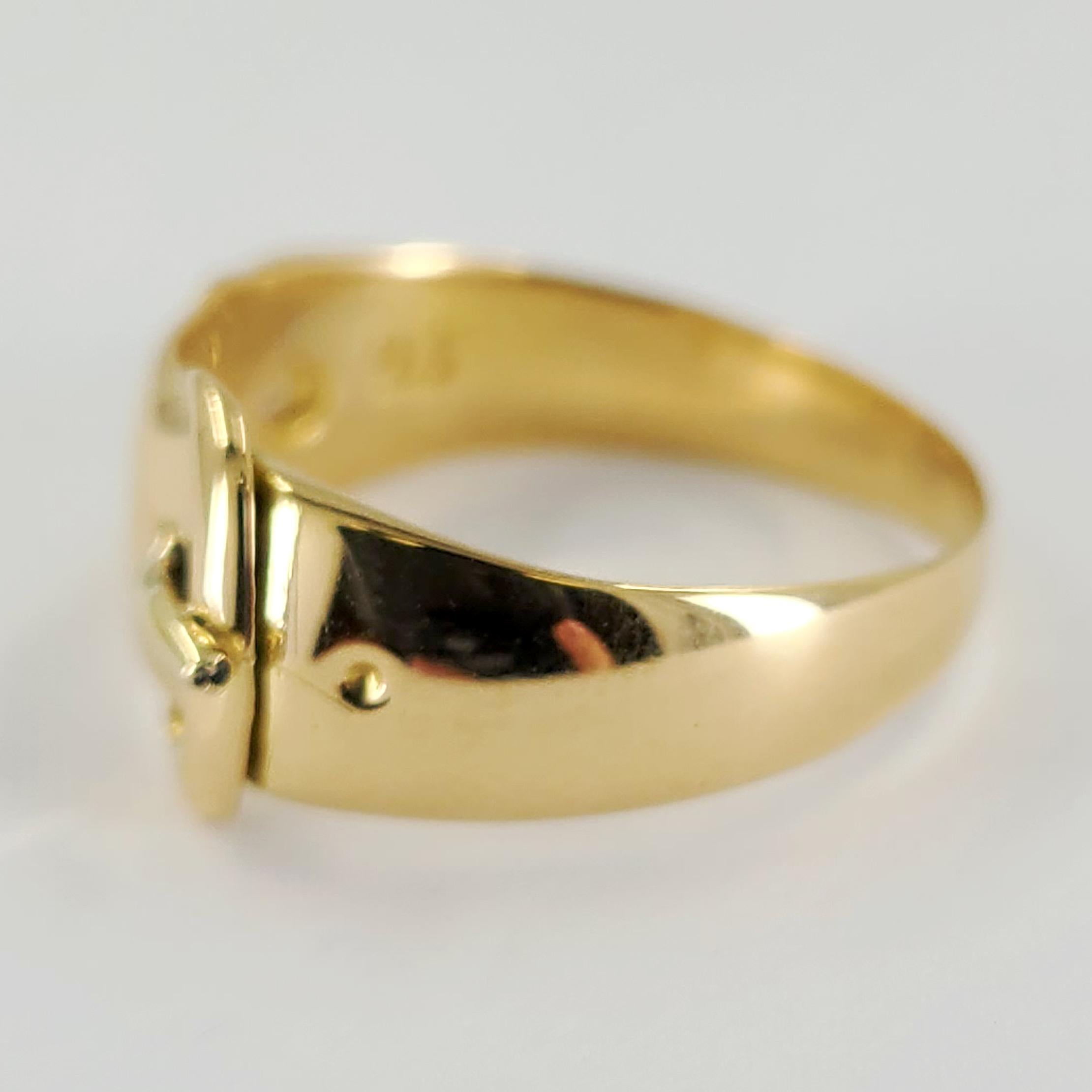 antique gold belt ring