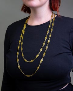 Antique 18 Karat Yellow Gold French Guard Chain