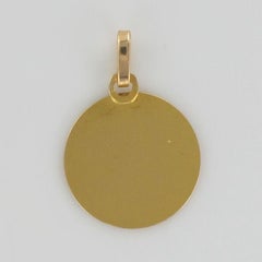 Médaille de Saint-Christophe ancienne en or jaune 18 carats