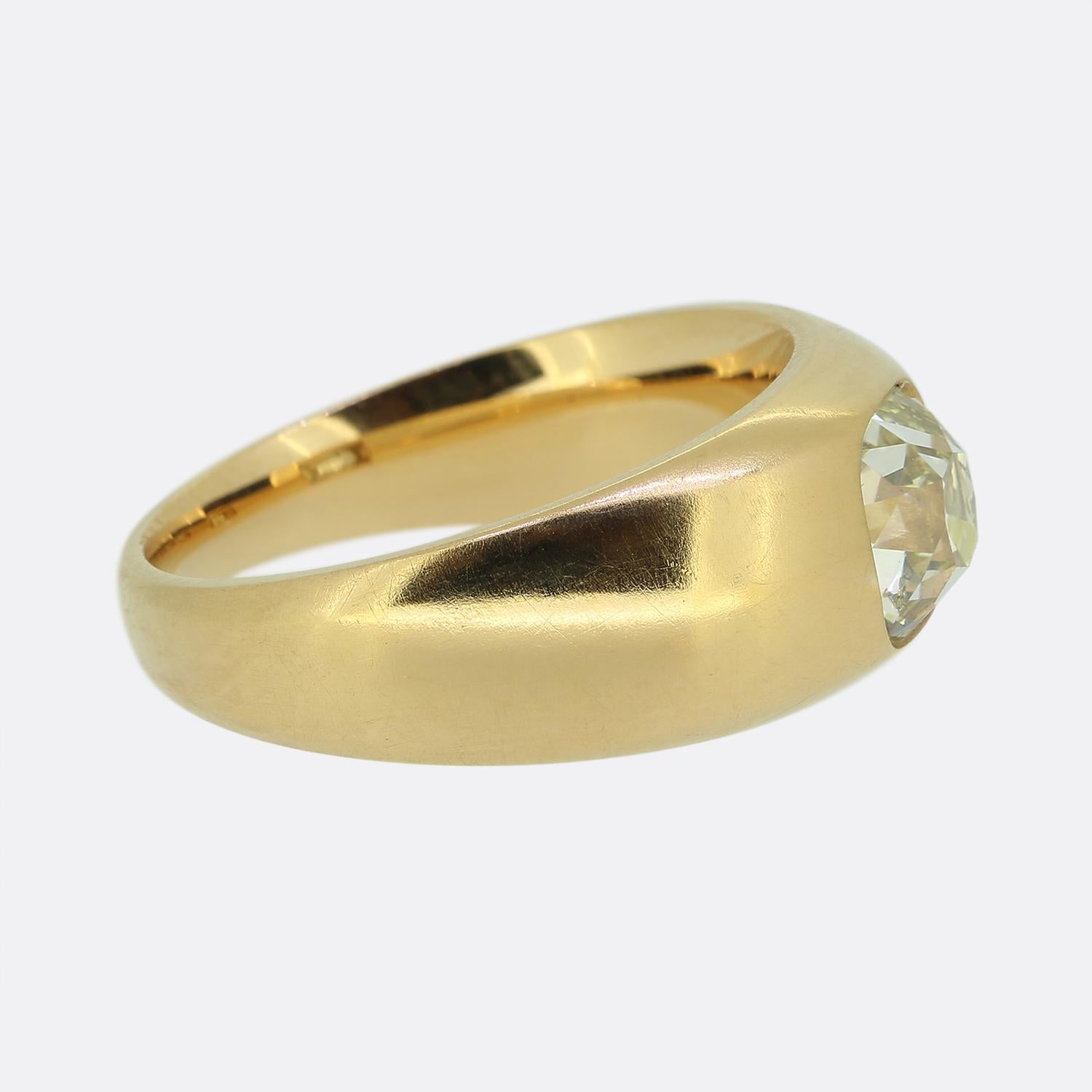 Old Mine Cut Antique 1.80 Carat Old Cut Diamond Ring