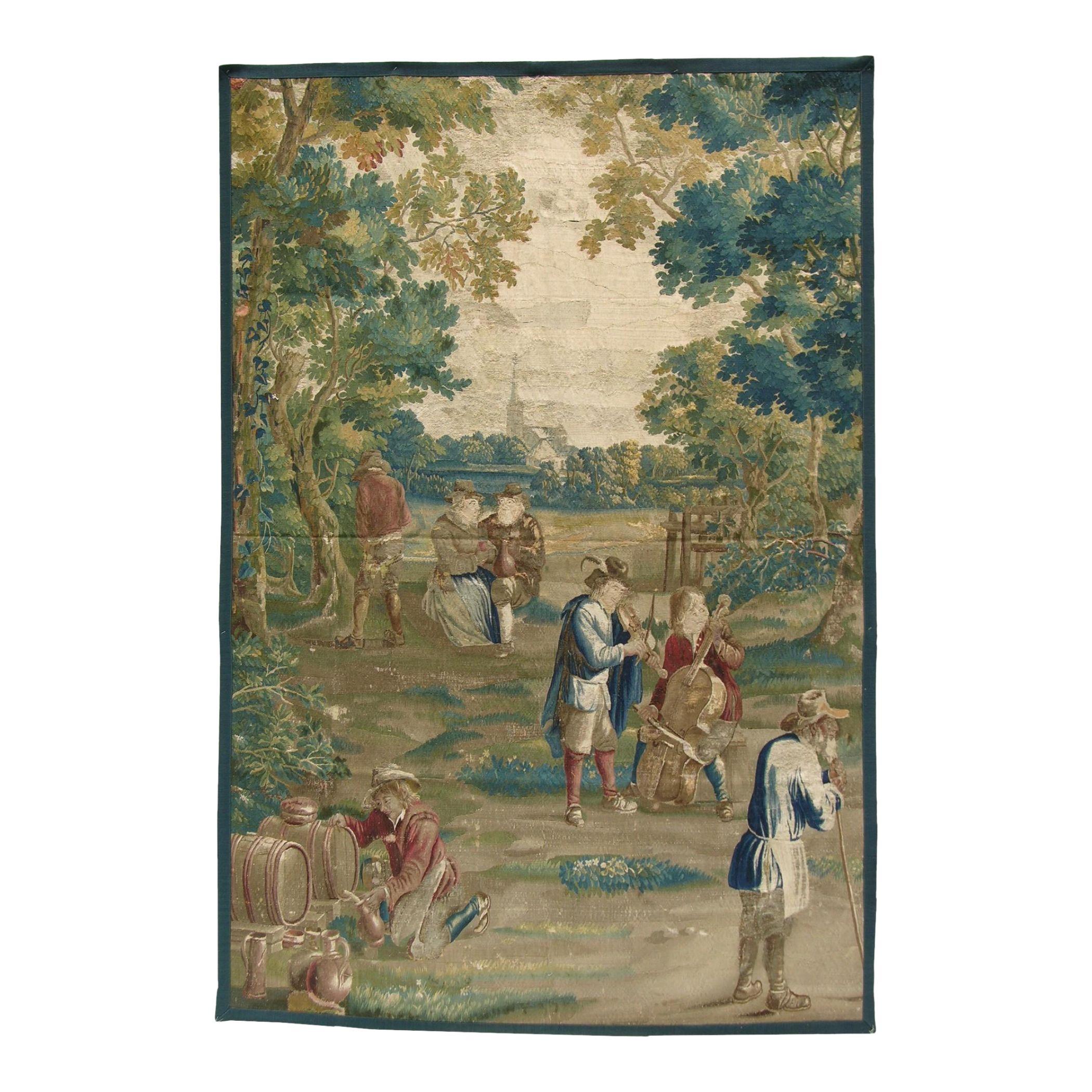 Antike 1800 Französisch Wandteppich