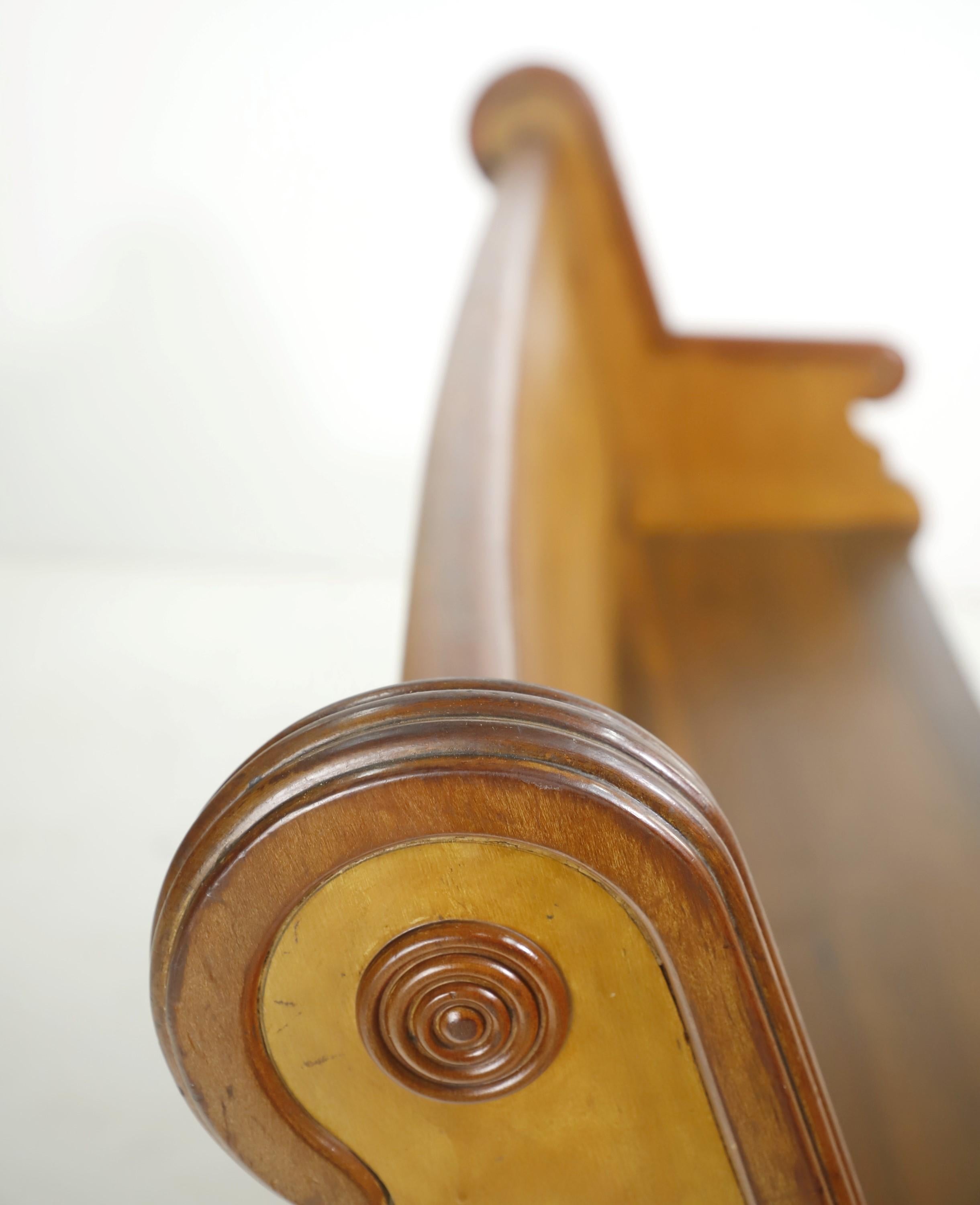 Antique 1800s 5 Ft Long Solid Oak Church Pew Light Stain 1