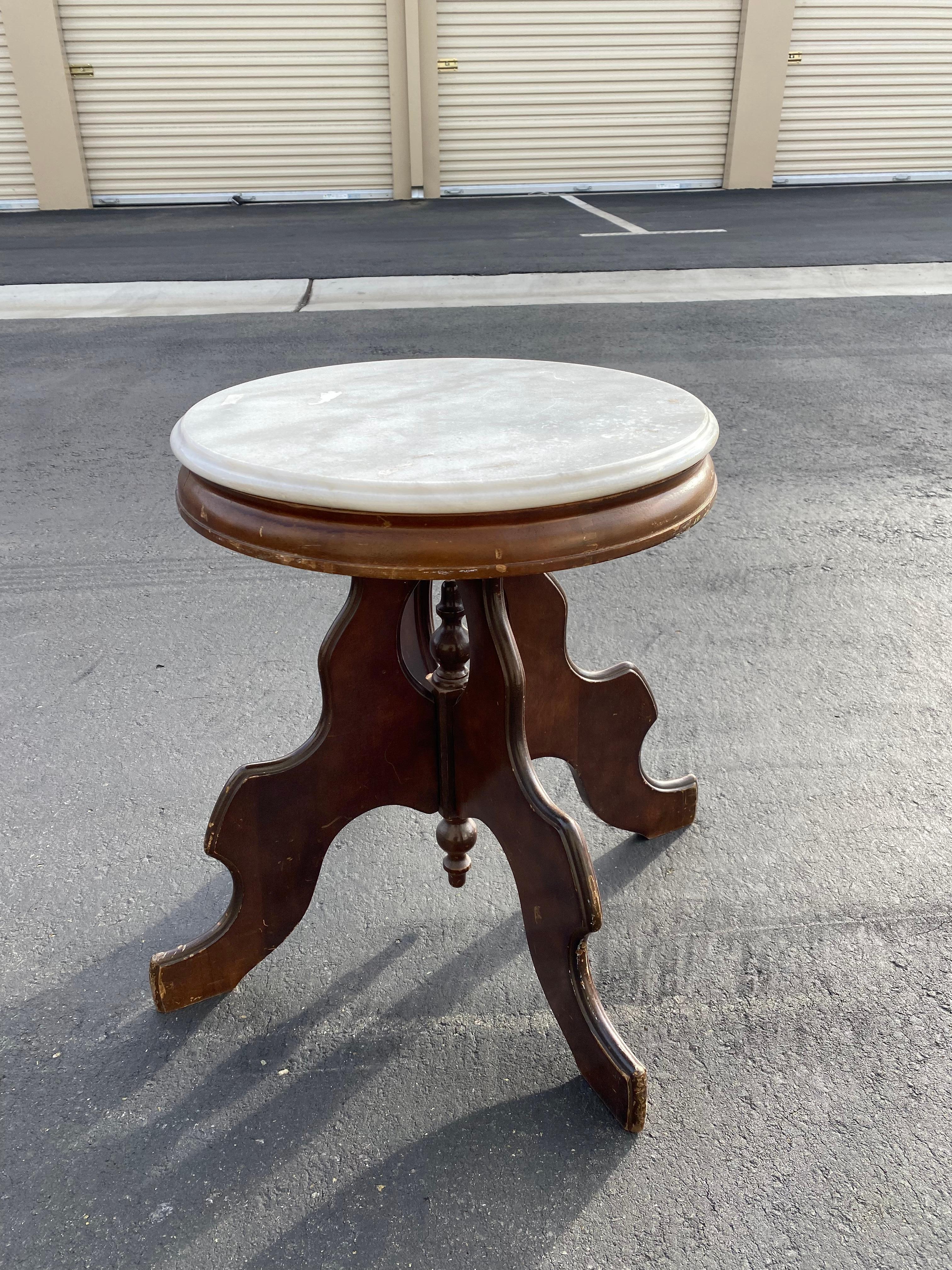 victorian marble top side table