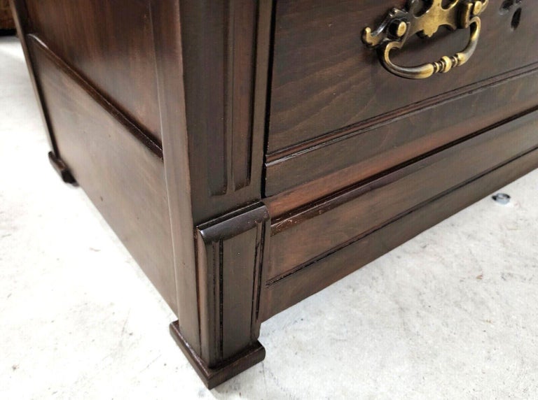 Antique 1800s French Country Granite Top Chest Of Drawers Dresser