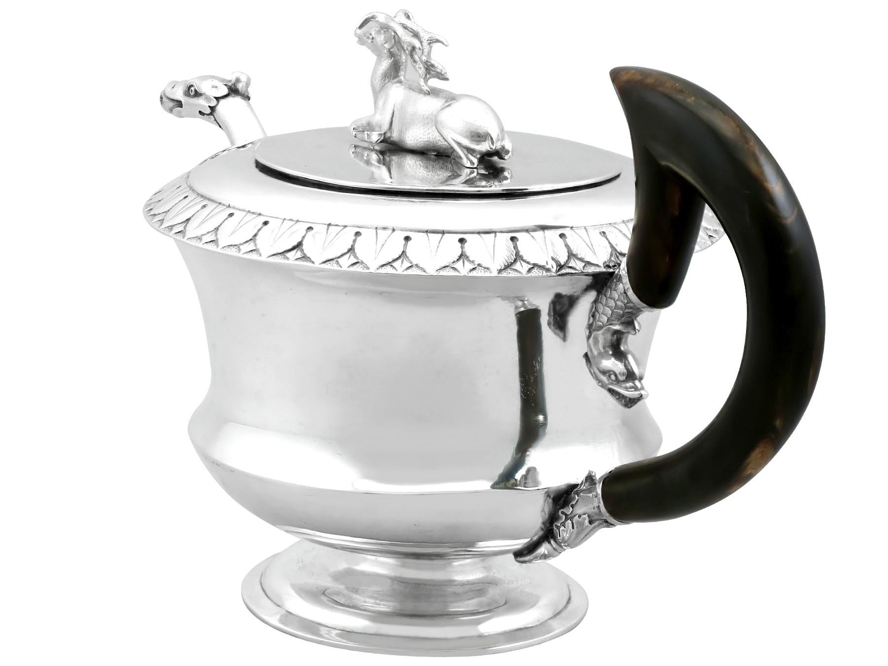 Antique Breyman German Silver Teapot For Sale 1