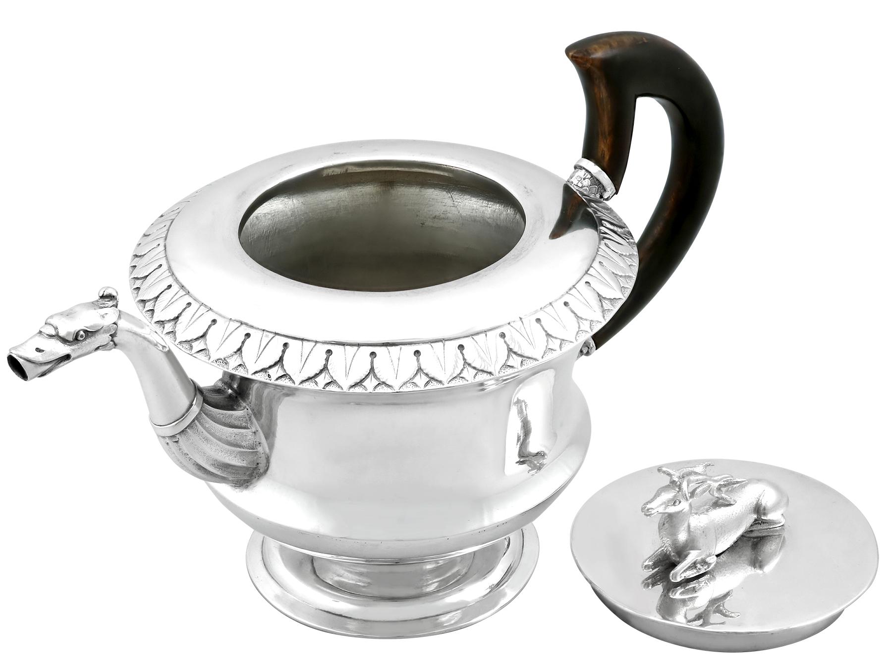 Antique Breyman German Silver Teapot For Sale 2