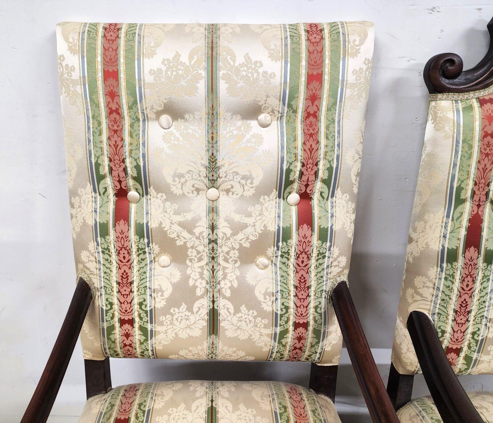 Antique 1800s His & Her French Throne Statement Chairs, a Pair For Sale 1