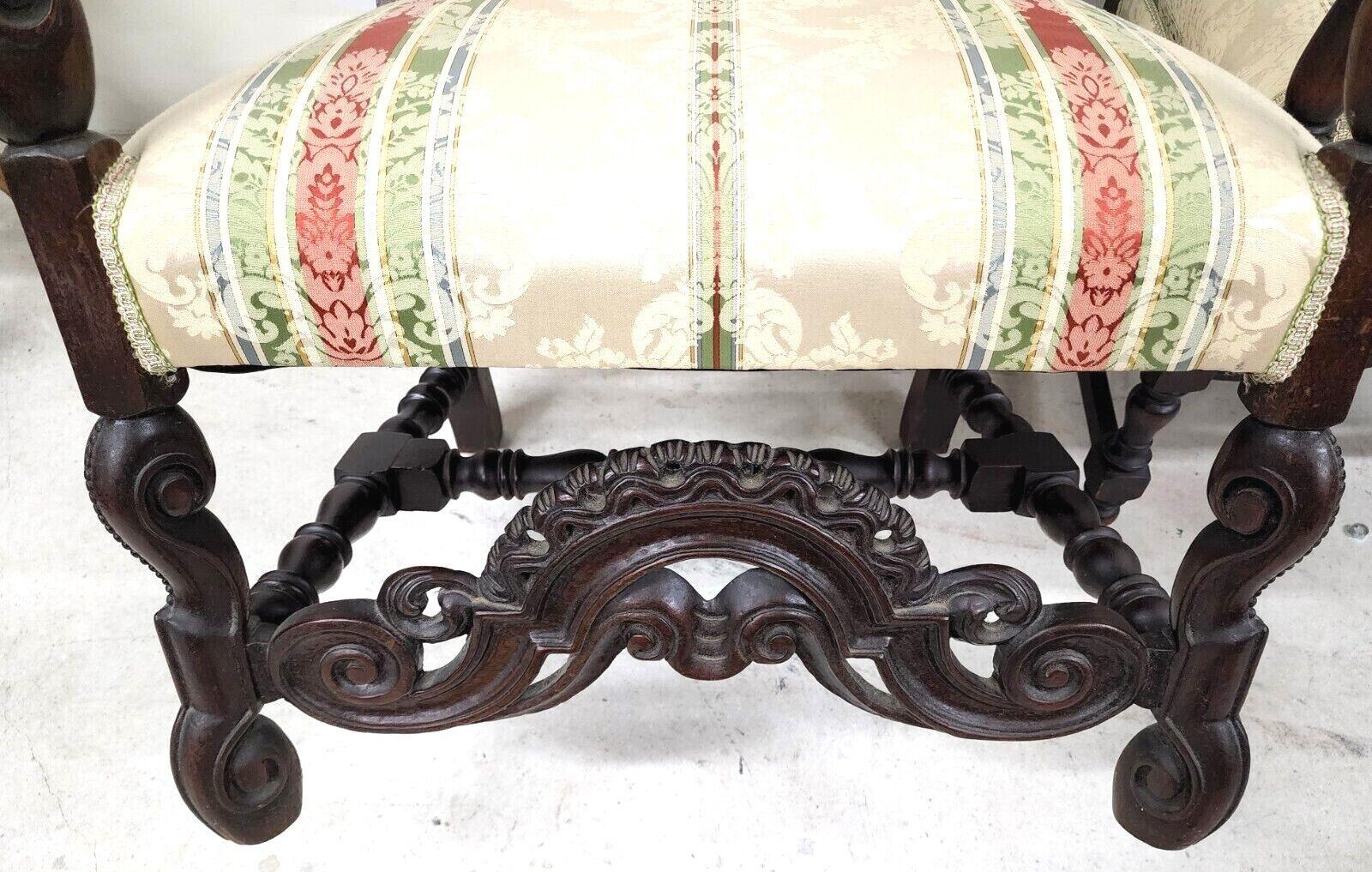 Antique 1800s His & Her French Throne Statement Chairs, a Pair For Sale 2