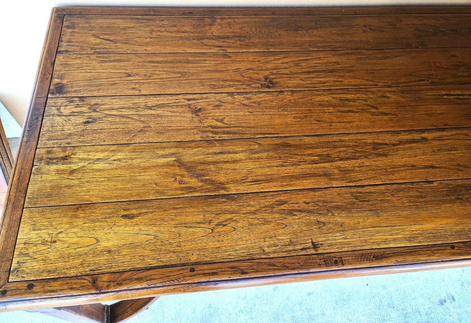 Antique 1800s Library Dining Table 6 Drawer 4