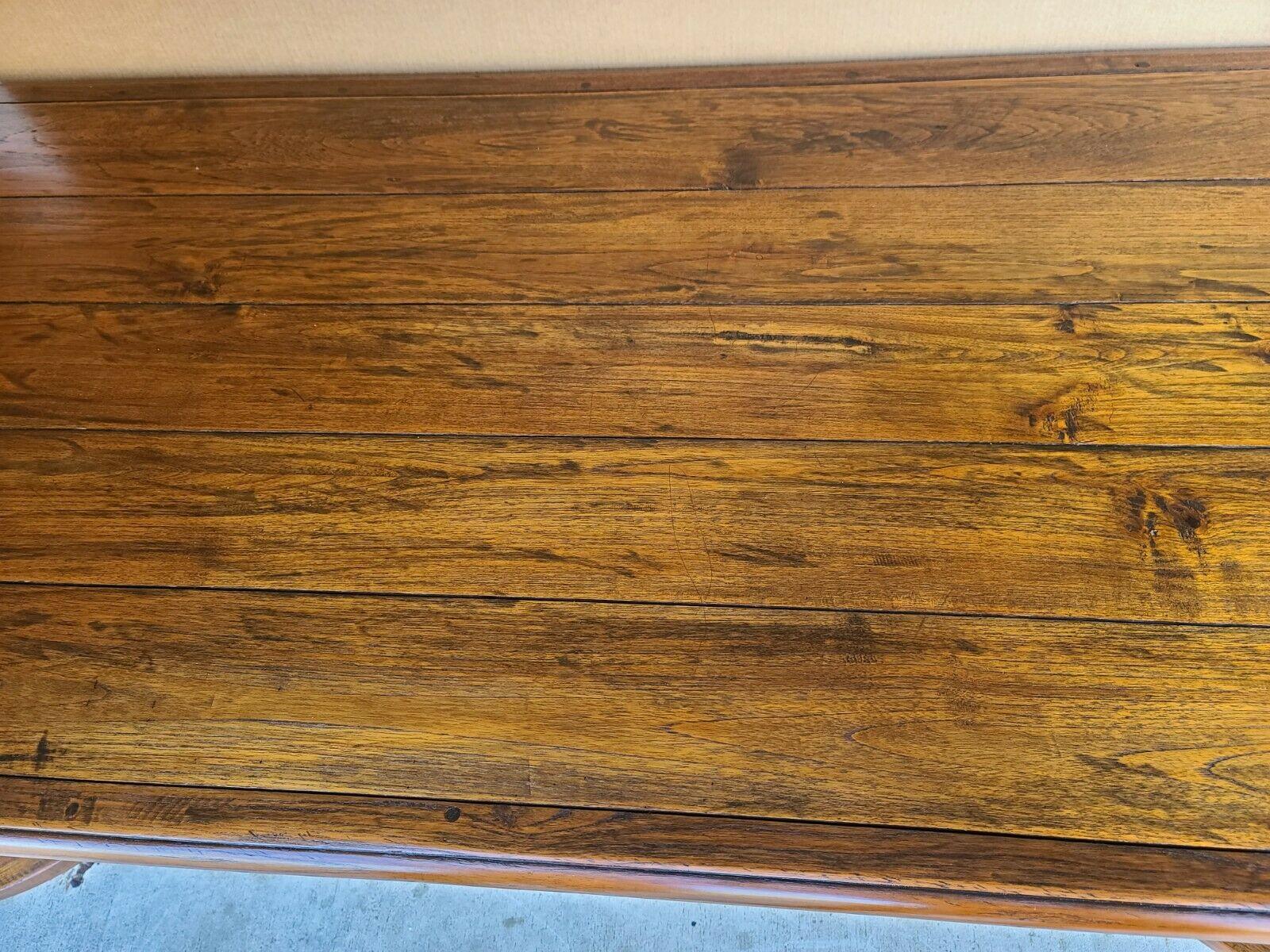 Antique 1800s Library Dining Table 6 Drawer 5