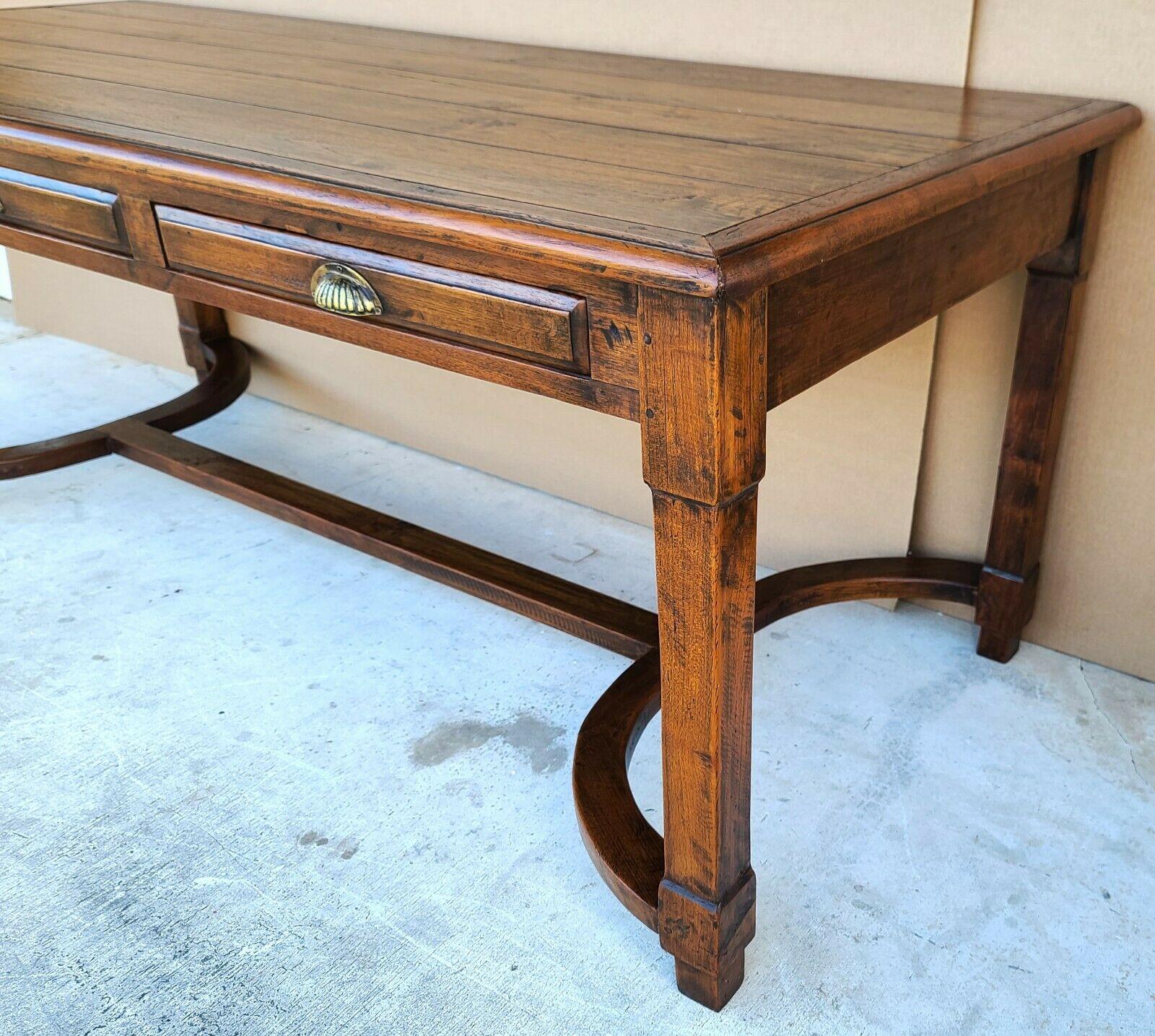 antique library table with drawer