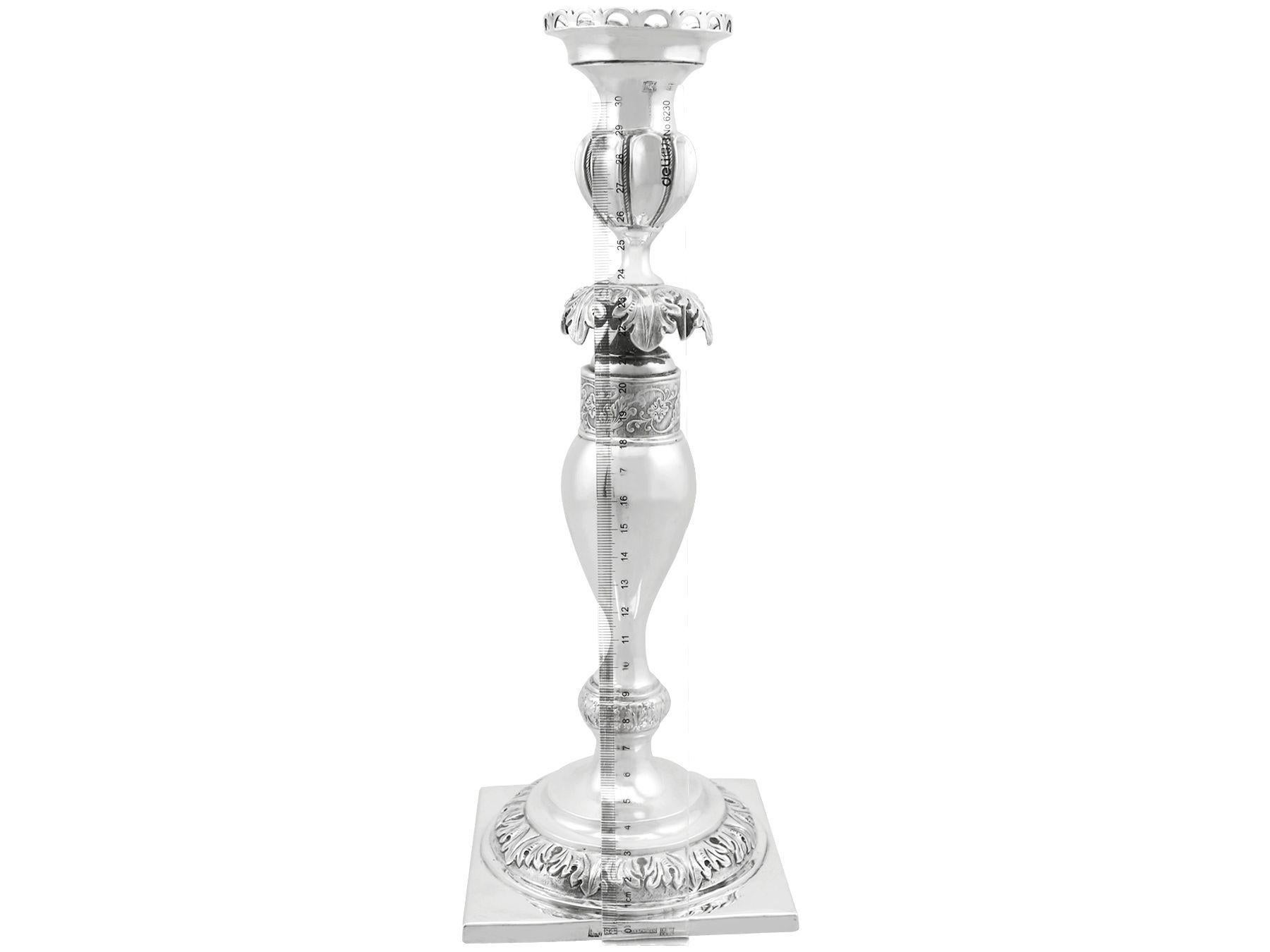 Antique 1800s Russian Silver Shabbat Candlesticks  5