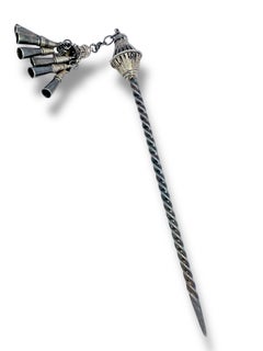 Antique 1800s Silver hair Stick Pin