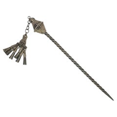 Antique 1800s Silver hair Stick Pin