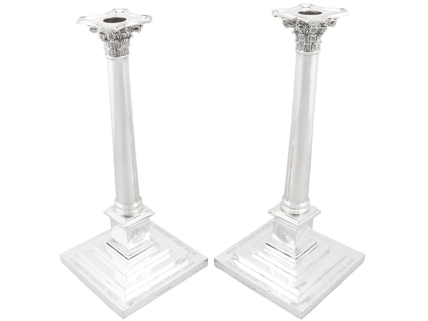 old silver candlesticks