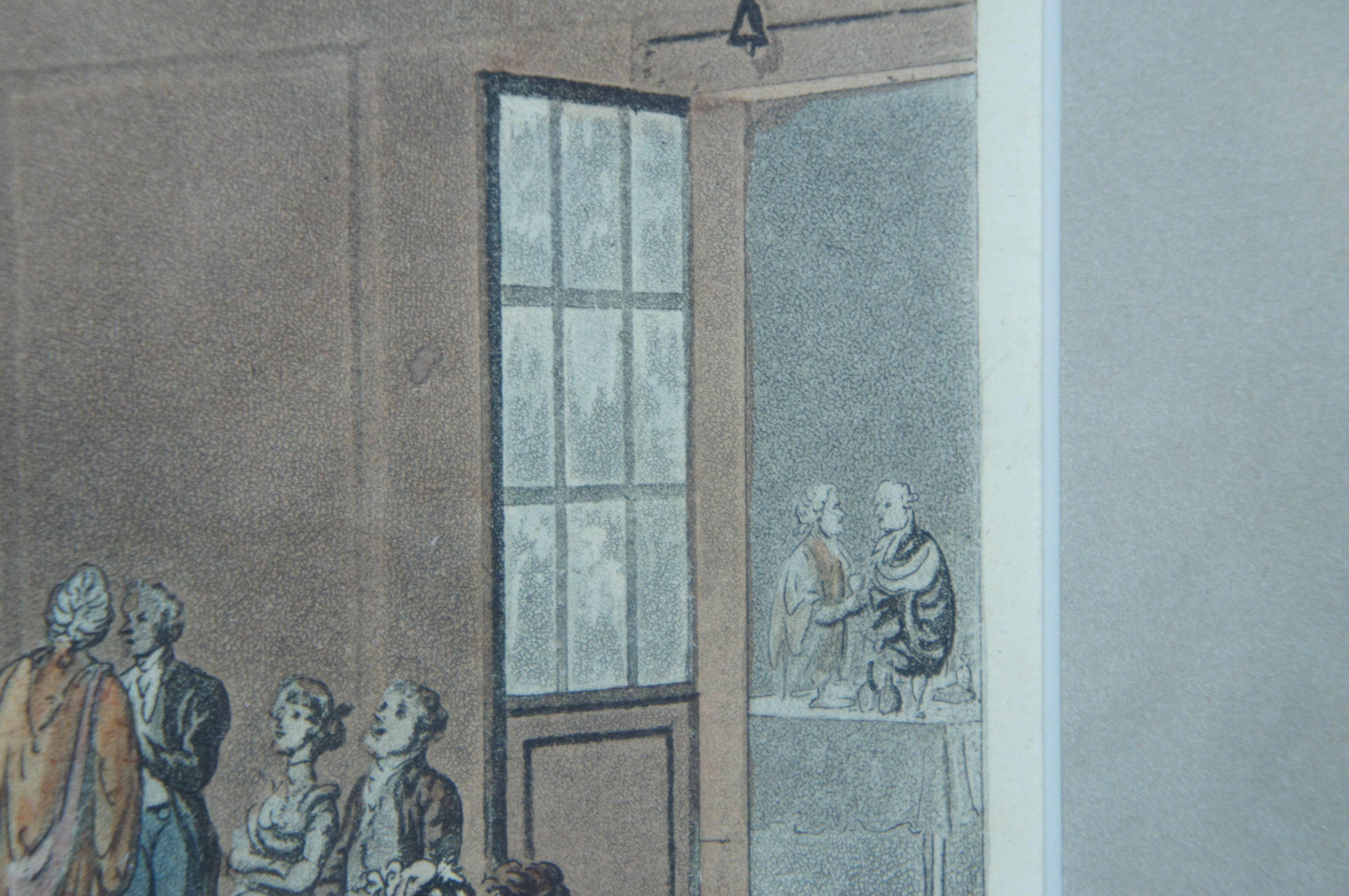 Antiker Aquatinta-Stich von 1808 Thomas Rowlandson Pugin Doctors Commons   im Angebot 6