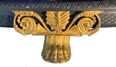 Antique 1810 Paris Empire Milieu De Table Paws Gilt Bronze Mirror Centrepiece