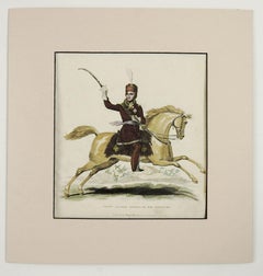Antique 1815 Cossack Equestrian Etching