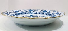 Antique 1815 Meissen Porcelain Blue Onion Pattern Large Round Serving Platter