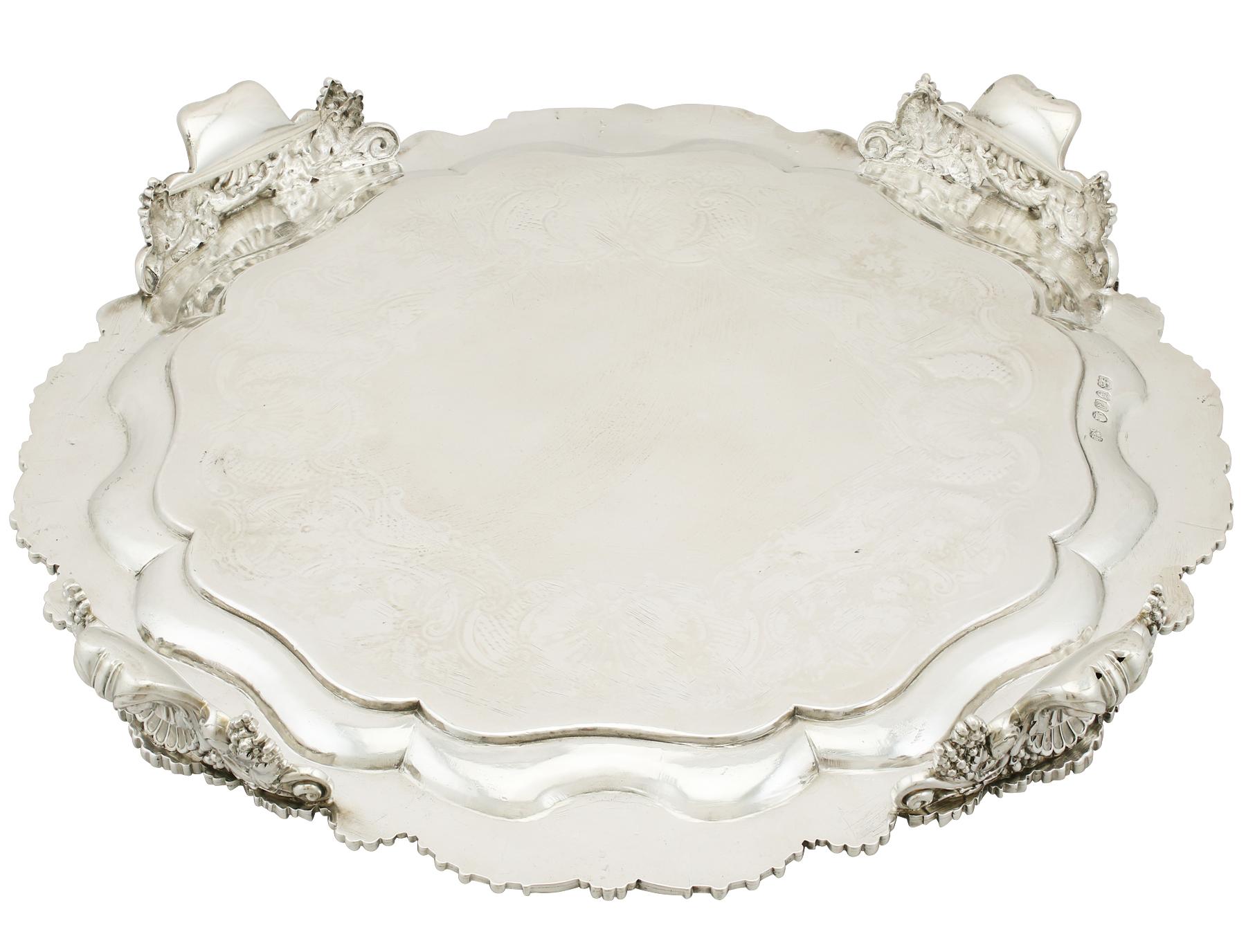 Antique 1819 Sterling Silver Salver by Paul Storr 8