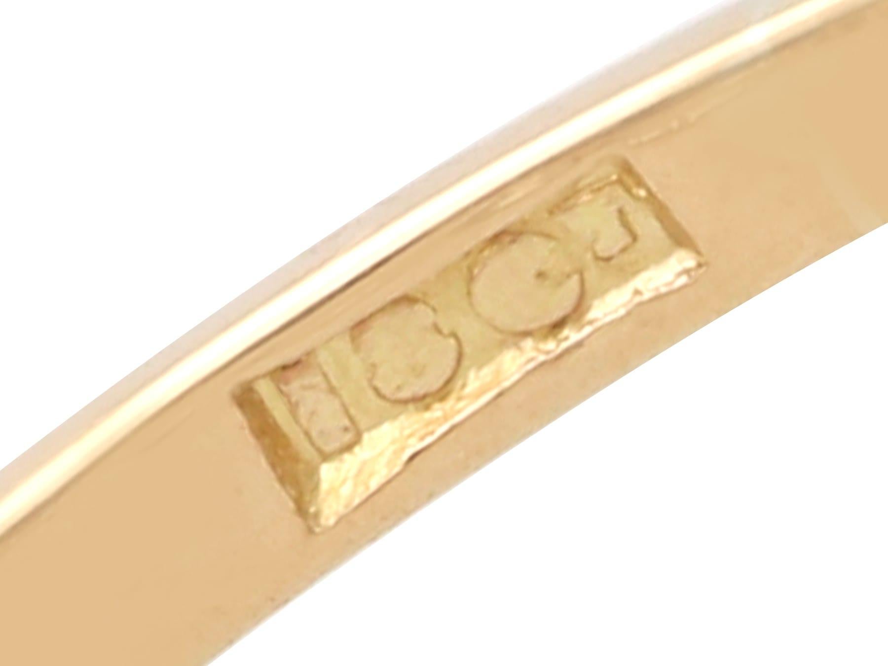 Antique 1.82 Carat Diamond and 15k Yellow Gold Five Stone Ring Circa 1900 For Sale 1