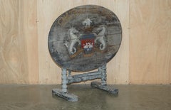 Antique 1820 French Vendange Champagne Wine Tasting Table Armorial Coat of Arms
