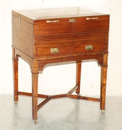 ANTIQUE 1820 JOHANN WAGNER & SOHN DRESSiNG TABLE WITH CUT GLASS CRYSTAL & SILVER