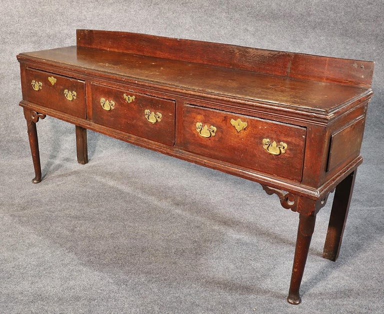 Antique 1820s English Style Oak Hunt Board Sideboard at 1stDibs
