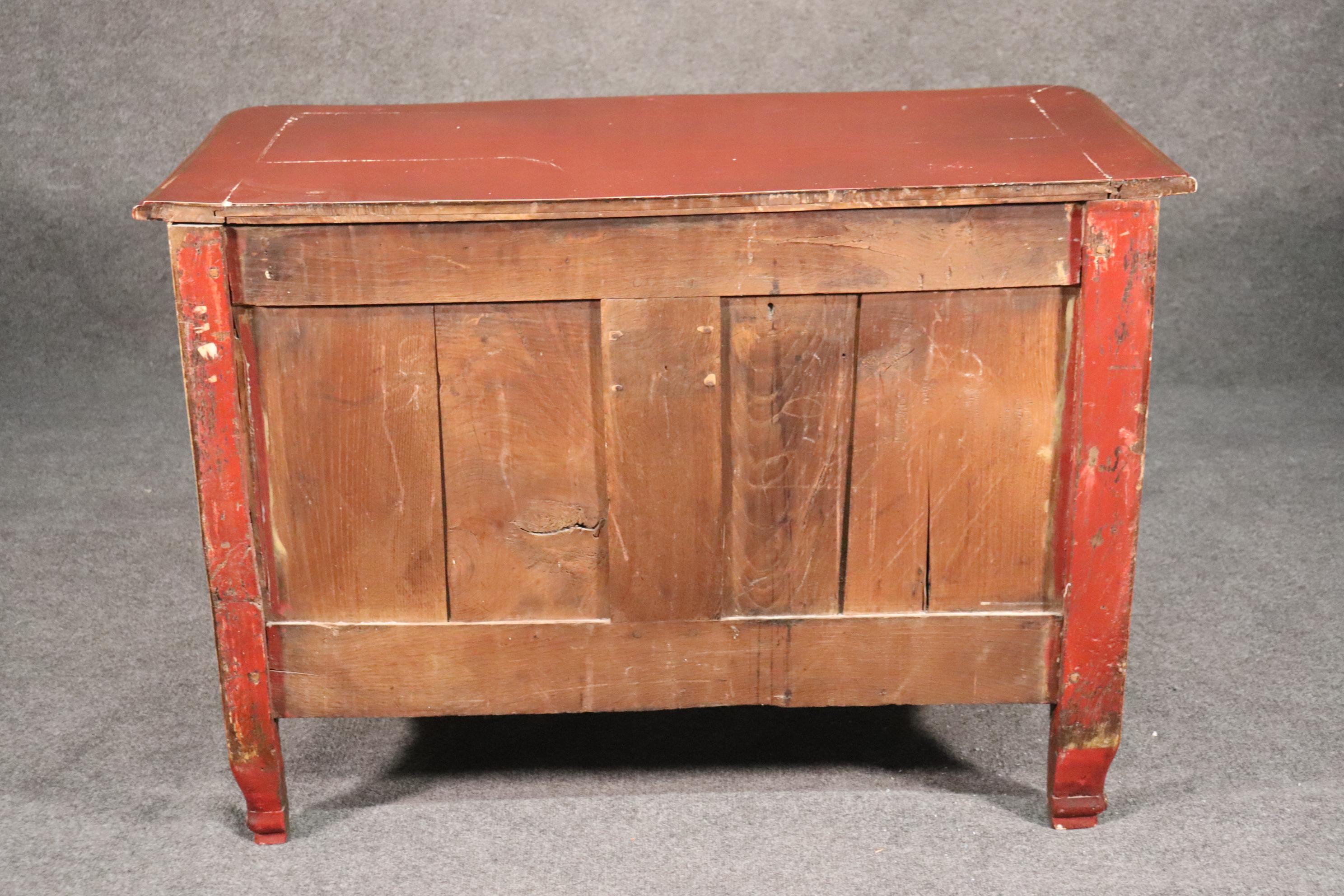 Walnut Antique 1820s Era French Louis XV Chinoiserie Paint Decorated Commode Dresser For Sale