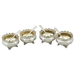 Antique 1820s Sterling Silver Salts