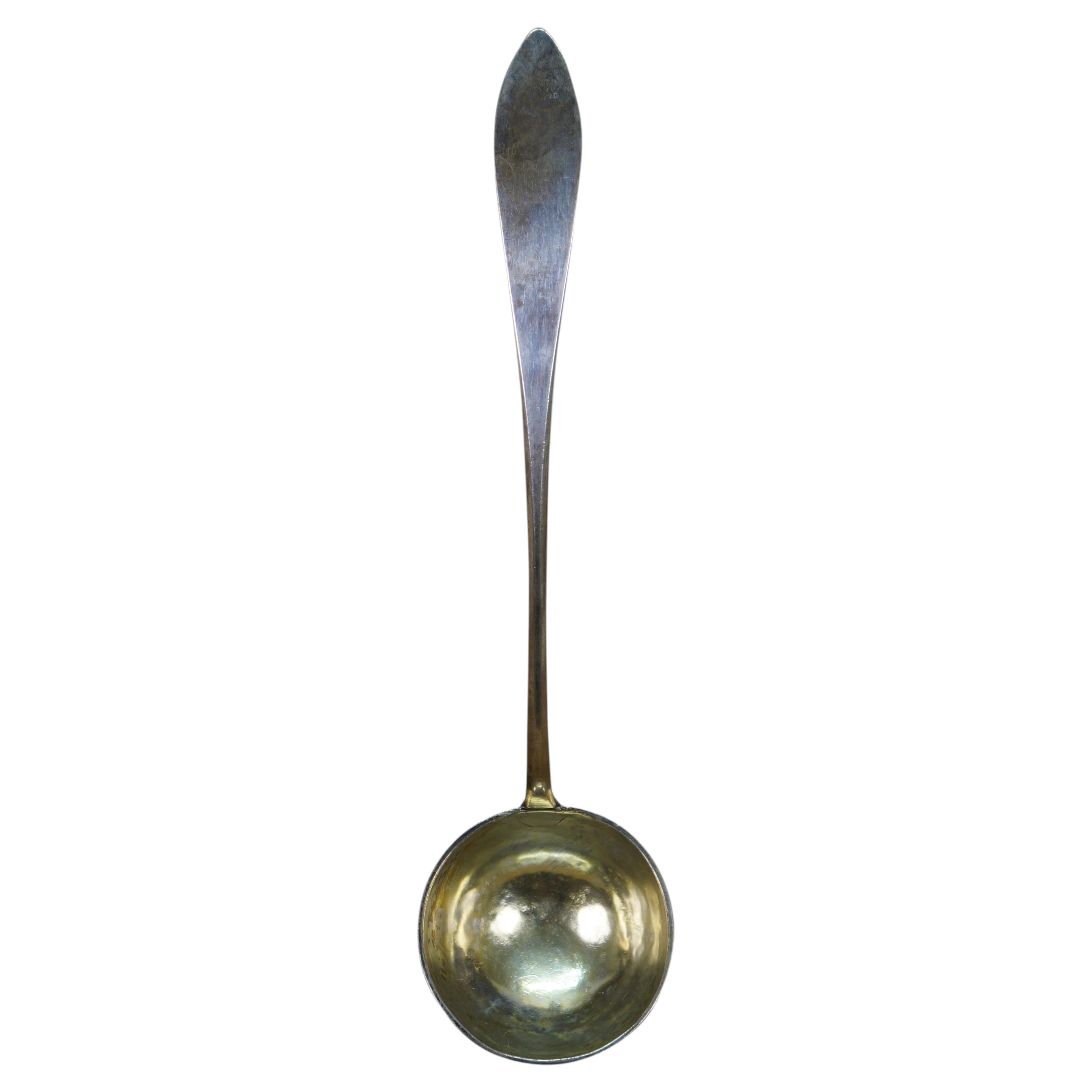 Antique 1825 English Georgian Regency Silver Soup Serving Spoon Ladle 205g 14" For Sale